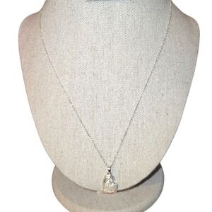Prime Art & Jewel PAJ Pendant Necklace Women 18" 925 Sterling Textured Heart